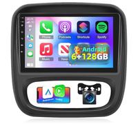 NHOPEEW Autoradio Android 8 cœurs 6+128 Go pour Renault Trafic 2014-2021/Opel Vivaro 2014-2018 avec Carplay sans Fil et Android Auto DSP WiFi GPS Commande au Volant Vue panoramique à 360