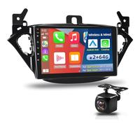 NHOPEEW Autoradio Android pour Opel Corsa 2015-2019 / Opel Adam 2013-2016 avec Carplay et Android Auto sans Fil, écran Tactile 9 Pouces, WiFi, GPS, SWC, Mirror Link + caméra de recul AHD [2 + 64G]