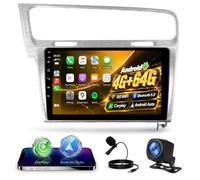 NHOPEEW Autoradio Qualcomm 8 Core 4+64G pour VW Golf 7 MK7 2012-2020 | Radio 10 pouces supportant Carplay Android Auto 5G Wifi&GPS DSP 3D Car Mondel Ventilateur de refroidissement intégré