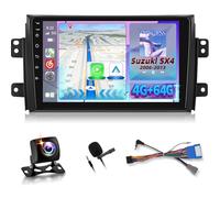 NHOPEEW Qualcomm Autoradio 8 Core 4+64G pour Suzuki SX4 2006-2013 - Radio de 9 Pouces Supportant Carplay Android Auto WiFi&GPS 3D Car Mondel Ventilateur de Refroidissement intégré