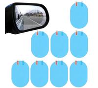 NHP 8 Pcs Film de Rétroviseur de Voiture,Anti Pluie Retroviseur Voiture,Film Anti-Vuée Etanche Autocollant Protecteur Anti-Buée pour Voir Le Rétroviseur Extérieur Clairement Les Jours de Pluie