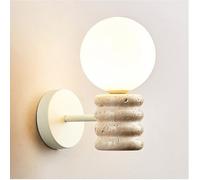 NHPJFDC Applique Murale en Pierre de Style Nordique, Corps de Lampe en travertin Naturel, lumière Chaude, Lampe Murale G9, éclairage décoratif pour café, Magasin de vêtements, Salon de Coiffure
