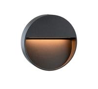 NHPJFDC Applique Murale LED Ronde Ultra-Mince - Étanche IP65, Noire, pour extérieur, Haute luminosité, éclairage pour Porche, terrasse, Jardin, Lampe Murale extérieure Moderne (lumière Blanche 20 cm)