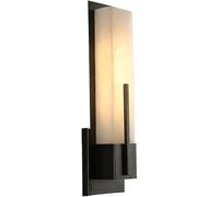 NHPJFDC Applique Murale Moderne en Laiton et marbre Blanc, Longue Bande, Noir et Or, luminaire linéaire pour Salle de Bain, vanité, Chambre, Salon, Cuisine, Hall d'entrée, Porche (Noir)