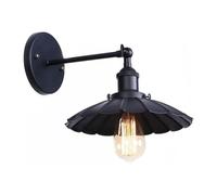 NHPJFDC Applique Murale Style Industriel rétro, Lampe Murale en Fer forgé Style américain, Applique Murale Noire réglable de Style loft Antique pour Garage, Porche, Miroir, loft ou Balcon.