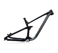 NHPJFDC Cadre de VTT Tout Suspendu 27,5/29 Pouces, 15,5/17/18 Pouces, axe traversant Boost 12 x 148 mm, pour Freins à Disque en Aluminium DH/AM, Cadre arrière Souple (Noir, 29 x 15,5 Pouces)