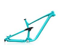 NHPJFDC Cadre de VTT Tout Suspendu 27,5/29 Pouces, 15,5/17/18 Pouces, axe traversant Boost 12 x 148 mm, pour Freins à Disque en Aluminium DH/AM, Cadre arrière Souple (Vert, 29 x 15,5 Pouces)