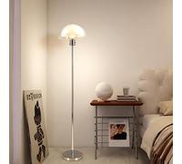 NHPJFDC Lampadaire rétro Champignon avec Deux Abat-Jours en Verre, Lampe sur Pied avec Commande à pédale, Lampe Haute pour Salon, Chambre et Bureau à Domicile, Lampe de Lecture