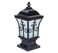 NHPJFDC Lampe de Jardin Moderne de Style européen, Lanterne décorative extérieure étanche Stigma pour clôture de Jardin, luminaires d'éclairage pour Parc de Villas (Noir 7,8 po)