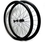 NHPJFDC Paire de Roues de vélo de Route 700C, Roue Avant et arrière en Aluminium avec moyeu de Frein C/V pour Roues Libres 7/8/9/10/11 Vitesses (Couleur : Noir, Taille : 700c)