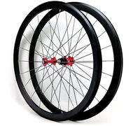 NHPJFDC Paire de Roues de vélo de Route 700C, Roue Avant et arrière en Aluminium avec moyeu de Frein C/V pour Roues Libres 7/8/9/10/11 Vitesses (Couleur : Rouge, Taille : 700c)