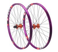 NHPJFDC Paire de Roues de VTT 26", 27,5", 29", Jantes en Alliage d'aluminium, axe traversant 32 Trous, Freins à Disque Avant et arrière, compatibles avec Cassettes 8 à 12 Vitesses.