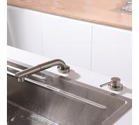 NHPJFDC Robinet de Cuisine extractible brossé pour Camping-Car, Robinet d'évier Rabattable à Levier Unique, mitigeur de Cuisine, Robinet relevable pour évier de Cuisine dissimulé
