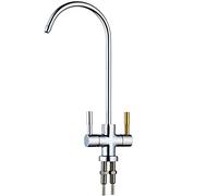 NHPJFDC Robinet purificateur d'eau à Double entrée et Double Sortie, 2 Points, Accessoires de Cuisine en cuivre pour Eau Potable directe, robinets d'évier de Cuisine (Kaki)
