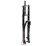 NHPJFDC VTT Vélos Fourches Avant 26 27,5 29 Pouces Double épaulement Suspension Descente Air 1-1/8" Tube Droit Vélos ultralégers Amortisseur Rebond Ajuster Débattement 130 mm QR