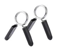 NHPY 2 Pièces Pince à Haltères, 25MM Pinces À Ressorts pour Poids Haltères, Pince Haltere, Pinces à Ressort pour Barre d'Haltères Verrouillage, Fermoir à Ressort pour Haltères Stop Disque À Ressort