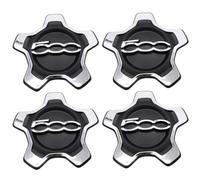 NHPY 4 Pièces Enjoliveur Pour Fi-At 500 X, Accessoire Pour Garniture De Capuchon De Roue 500, Enjoliveur Remplacement Pour 500X Oe:735626312 (Noir,A)