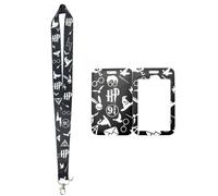 NHPY Harry Potte r Porte Badge Tour de Cou, Porte Carte Tour de Cou, Tour de Cou Porte Badge, Porte Badge Cordon Tour de Cou (Noir)