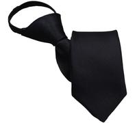 NHQ Cravate Homme,Style Minimaliste,Noir Cravate Homme Pré-nouée en Glissière,Cravate Réglables Pour Homme avec Fermeture Éclair,Cravate Homme Fermeture éclair,Couleur unie