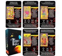NHQ Jeu de Cartes de Tarot Avec Mots-Clés - Oracle Divinatoire, Apprentissage des Cartes - 80 Cartes