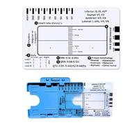 NHQZ 1 Pack Règle ECG transparente/carte ECG simplifiée en suivant un plan en 7 étapes, Format de poche : 8,6 cm x 5,4 cm. Idéal pour les étudiants, les ambulanciers, les infirmières et les