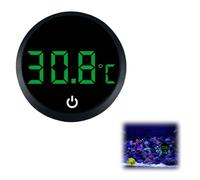 NHQZ 1 pièces Thermomètre D'Aquarium, 0-60℃ Thermometre Aquarium, Thermomètre Lcd Numérique D'Aquarium Haute Précision, Avec Boutons Tactiles, Pour Aquarium À Tortues Et Aquarium(Noir-A)