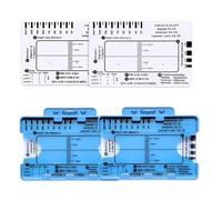 NHQZ 2 Pack Règle ECG transparente/carte ECG simplifiée en suivant un plan en 7 étapes, Format de poche : 8,6 cm x 5,4 cm. Idéal pour les étudiants, les ambulanciers, les infirmières et les