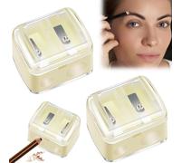 NHQZ 2 Pièce Taille crayon maquillage, Taille crayon avec reservoir, Accessoires de maquillage et outils, Pour Eye-liner, Crayon à lèvres, Crayon à Sourcils, B