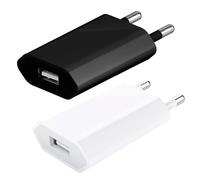 NHQZ 2 Pièces Chargeur USB, 5V/1A USB Prise Adaptateur Secteur, Embout Chargeur Adaptateur Universel, USB Chargeur pour Phone, Pad, Smartwatch,Tablette, Écouteurs, Prise Electrique USB