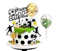 NHQZ 29 Pcs Decoration Gateau Football, Toppers de Cupcake d'anniversaire de Football, Décoration de Gâteau de Poupée Sur Le Thème du Football