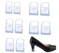 NHQZ 5 Paires Protege Talon Aiguille,Embout Talon Aiguille,Embout Talon,Protege Talon Chaussure,pour Mariages à Talons Hauts Activités De Plein Air Marche Facile,Xx/XS/S/M/L(Transparent)