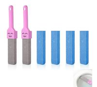 NHQZ 6 Pièces Pierre Ponce Brosse Wc,Brosse De Nettoyage Pierre Ponce Avec Deux Poignées,Remplaçable Brosse Piscine Pierre Ponce Pour Enlever Le Calcaire Des Toilettes