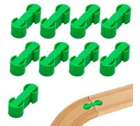 NHQZ 9 Pièces Coffret D'Extension De Rails pour Circuit Train Bois, Adaptateurs Compatible Brio Duplo, train brio, Compatible Marques Traditionnelles,Raccords pour Train en Bois Compatible Brio