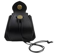 NHQZ Bolsa de Cuero para Dados,Bandeja Dados,Sacs et Boîtes à Dés,Dice Case Organizer,Piste de Dés,Pochette RPG Vintage a Cordon pour Pièces de Monnaie,Dés et Petits Accessoires(Noir)