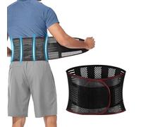 NHQZ Ceinture Lombaire Ceinture de Soutien Lombaire Maintenir Bien Les Lombaires 5 Ressorts Soutien Sangle Réglable Respirant et Confortable pour Homme et Femme - Taille M