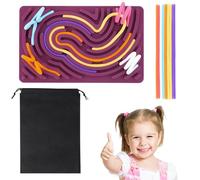 NHQZ Juguetes Sensoriales Autismo,Tablero de Actividad Sensorial,Tablero Sensorial de Actividades de Doble Cara,con 20 Accesorios para Tdah y Autismo niños a Partir de 3 años y Adultos(rojo)