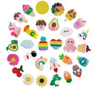 NHQZ Lot 30 Pièces Charmes de Chaussure,Pins pour Crocs Charms,Charmes de Chaussure pour Crocs Accessoires pour Filles Garçons de Fête Cadeaux D'anniversaire