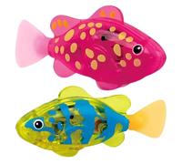 NHQZ Lot De 2 Poissons Robots Nageant Dans Plusieurs Directions, À Piles, Jouet Pour Piscine, Jouet Aquatique,Fisher (Jaune Et Rouge, B)