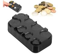 NHQZ Monnayeur pièces euro, Rouleau piece de monnaie, Rangement pieces de monnaie, Avec 8 Compartiments, Peut stocker des pièces de différentes valeurs, Pour trier et stocker les pièces