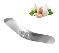 NHQZ Presse-ail Manuel - Gadget de Cuisine Professionnel en Acier Inoxydable pour Éplucher et Couper l'Ail - Forme du Bateau Pratique - Va au Lave-Vaisselle, 1 pièce