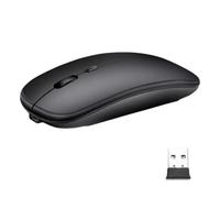 NHQZ Souris sans Fil Rechargeable Souris rétroéclairée de 7 Couleurs avec Mini récepteur USB de 2,4 GHz Souris Gaming Compatible avec Ordinateur Portable PC Ordinateur