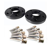 Nhsijpo Entretoises Roues pour VW pour Glof pour GTI 15MM 5x112 57.1 Alésage Central 6061-T6 Entretoises De Roue avec Extension 45mm Forme De Boule 14X1.5(15mm Black Bolts)