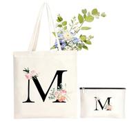 NHTJTHE Sac à provisions en toile avec fermeture éclair, sac en coton personnalisé, sac de courses en toile, cadeau pour femme, petite amie, maman, grand-mère, pour anniversaire-M