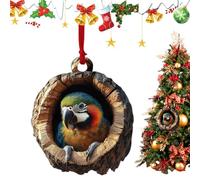 Nhujevkom Décorations de Noël Animaux | Pendentifs Accrochables en Acrylique 2D | Décorations Festives Pour Organisateurs De Fêtes, Événements Et Décoration Intérieure,Organisateur Événement Extérieur