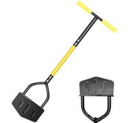 Nhujevkom Délimitateur de Bordure | Outil Dentelé pour Massifs de Fleurs et Jardin - Manche Ergonomique Bêche Acier, Racloir pour Nettoyage Pelouse Massifs Escaliers Aménagement Extérieur
