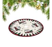 Nhujevkom Housse De Socle pour Sapin De Noël,Double Face Imprimé Housse De Base en Peluche pour Sapin | Décoration Rustique Ferme pour Intérieur Extérieur Appartement Hôtel