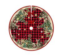 Nhujevkom Jupe De Sapin De Noël Grand Modèle - Tapis Festif de 88 Cm,Tapis Rustique Campagnard pour Intérieur Extérieur,Décoration de Célébration pour Fête