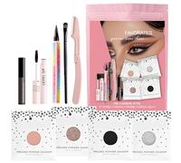 Nhujevkom Kit de maquillage pour femmes, kit de cosmétiques pour femmes,Kit de maquillage coloré de 9 pièces pour femmes Design imperméable - Cosmétiques débutants de longue durée portables pour les