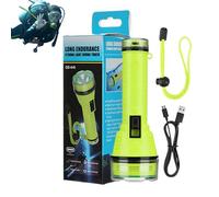 Nhujevkom Lampe de Plongée - Lampe Torche Sous-Marine pour Plongée,Torche Sous-Marine Rechargeable Avec Sangle Anti-Dérapante,Pour Débutants Recherche Scientifique Pêche Crevettes Exploration
