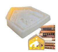 Nhujevkom Moule Pour Crèche De Noël | Pochoir Pour Porte-Bougie Jésus Tea-Light - Forme À Chocolat Jésus,Pour Savon Parfumé Bougies Halloween Anniversaire